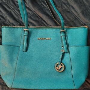 Michael Kors Teal Tote Bag